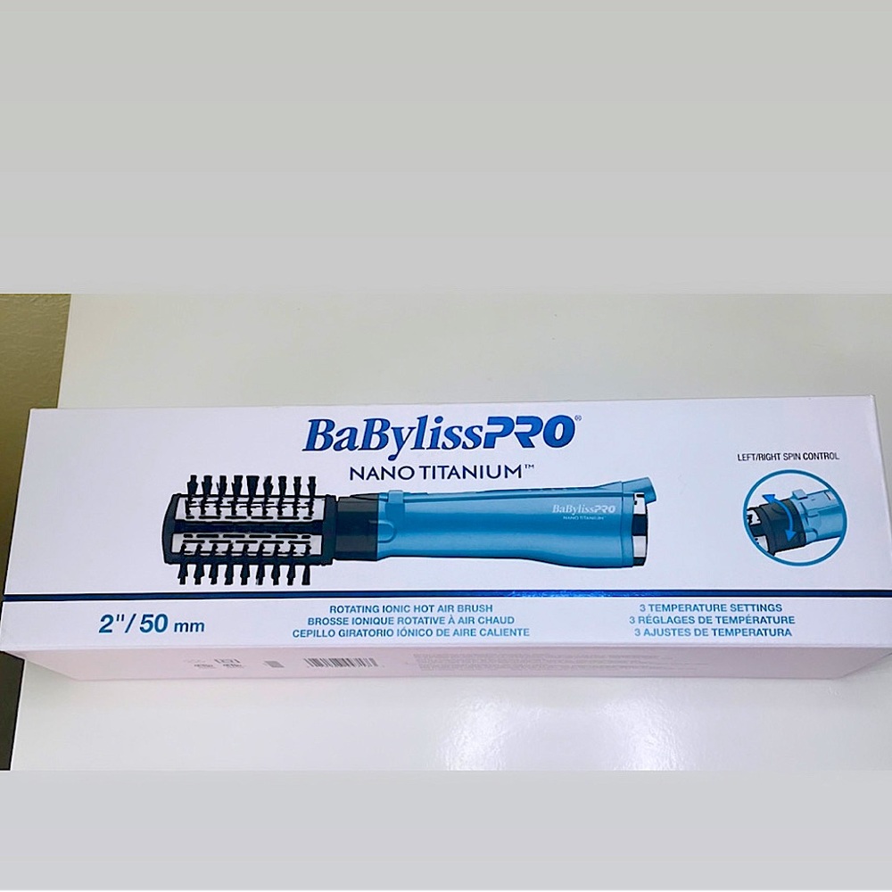 BRAND NEW BabyLissPro Nano Titanium 2'' Rotating Hot Air Brush